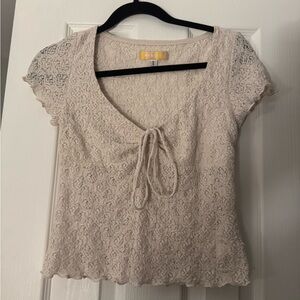White lace urban outfitters shirt